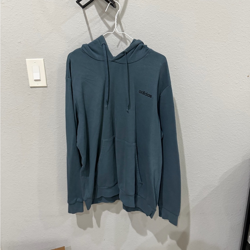 Adidas Men's Teal Hoodie